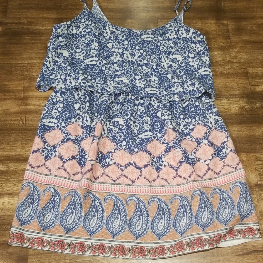 Abercrombie & Fitch Paisley Spaghetti Strap Dress